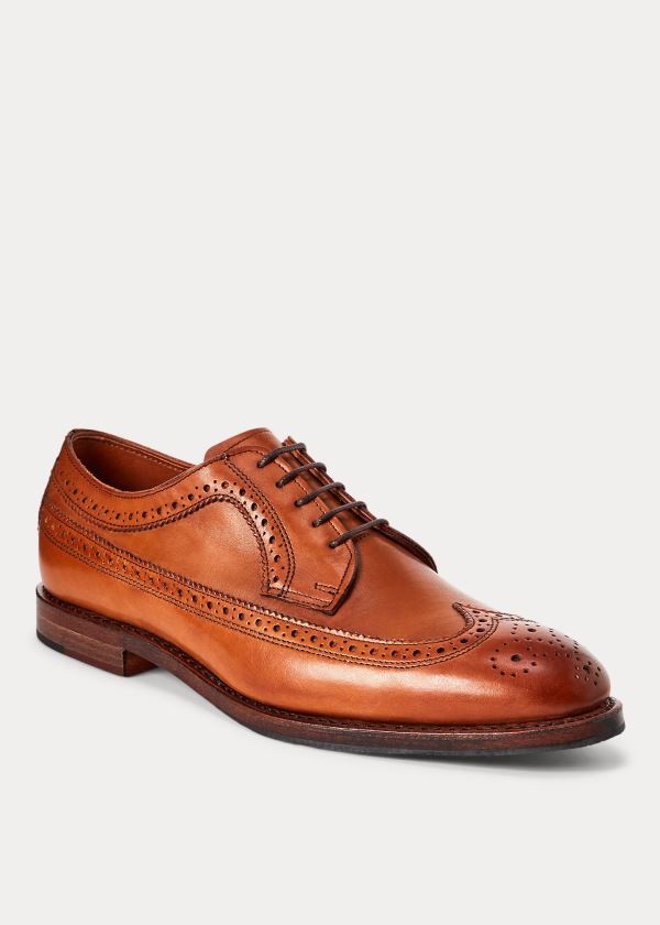 Polo Ralph Lauren Sanderson Burnished Wingtip Sko Herre Danmark (JQHTM1960)